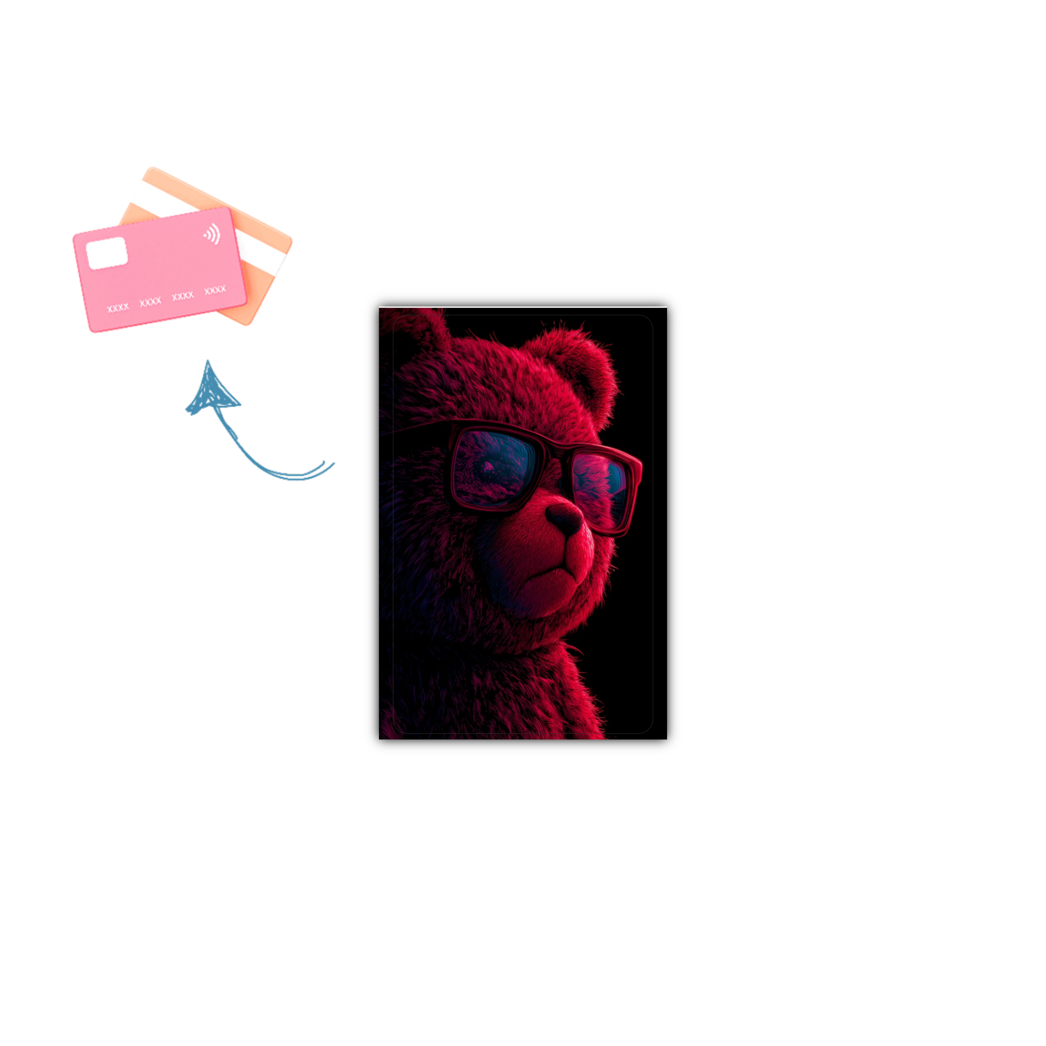 استیکر کارت Red Bear